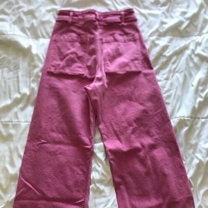 Zara wide leg marine pants in pink size 6